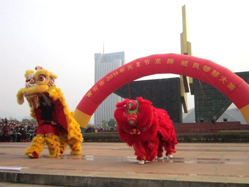 成都开业庆典  文狮和舞狮的不同